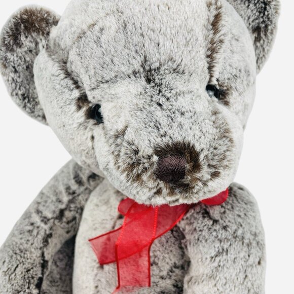 2017 Aurora World Red Ribbon Frosted Teddy Bear Plush Red Heart Love Valentine - Picture 12 of 16
